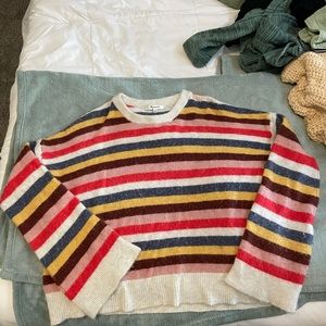 MADEWELL Cardiff Striped Crewneck Sweater in Coziest Yarn
